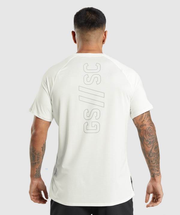 Panske Tricka Gymshark Steve Cook Biele | DY6380542